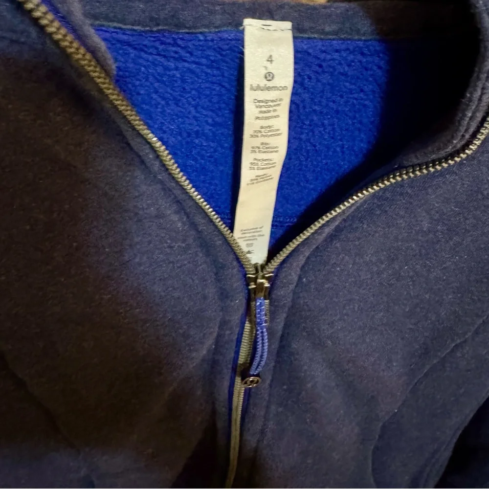 Lululemon Scuba Full Zip Hoodie Navy Blue Size‎ 4
